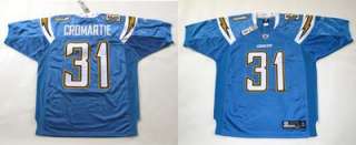 AUTHENTIC SAN DIEGO CHARGERS ANTONIO CROMARTIE LT BLUE GAME JERSEY 60 