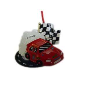 Personalized Race Car Track Holiday Gift Expertly Handwritten Ornament