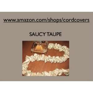  SAUCY TAUPE FAUX SILK 9 DECORATOR FABRIC ELECTRIC CORD 