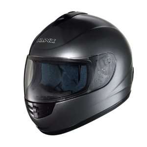  HAWK Titanium Grey Solid Full Face Motorcycle Helmet 