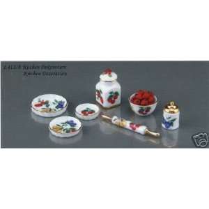  Reutter Porcelain Miniature Fruit Kitchen Set Toys 