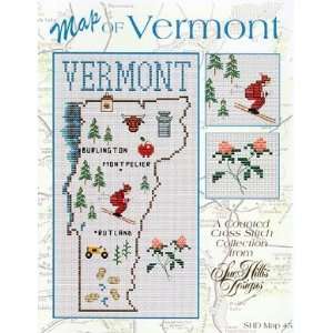  Vermont Map   Cross Stitch Pattern Arts, Crafts & Sewing