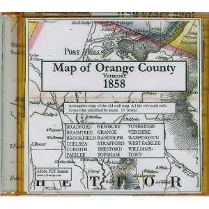  Map of Orange County, VT, 1858 CDROM 