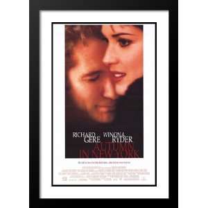 Autumn in New York 32x45 Framed and Double Matted Movie Poster   Style 