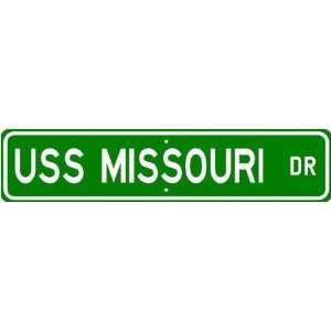  USS MISSOURI BB 63 Street Sign   Navy