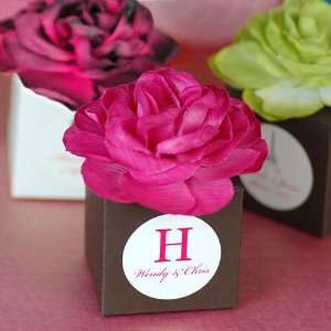    Personalized Flower Topped Favor Box