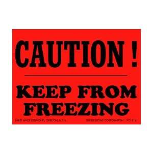  Caution Keep From Freezing Labels, 3 X 4, scl 514, 500 