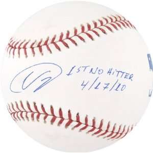  Ubaldo Jimenez Autographed Baseball   with No Hitter 