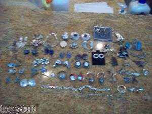 55 VINTAGE STERLING JEWERLY PIECES APPROX 10 OUNCES VG  