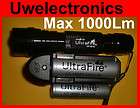 UltraFire 1000Lm Cree Q5*5 18650 hunting led flashlight Torch Defender 