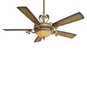  Napoli 56 Tuscan Patina Ceiling Fan with Aged Champagne 