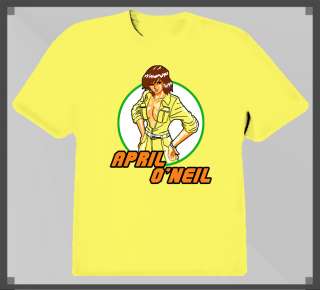 April Oneil Teenage Mutant Ninja Turtle T Shirt Yellow  