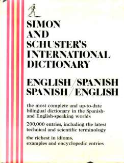   Schusters International Dictionary English/Spanish, Spanish/English