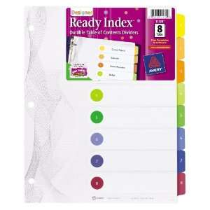  Avery Designer Ready Index Table of Contents Dividers, 8 