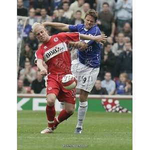 The Riverside Stadium   James Beattie of Everton in action with Andrew 