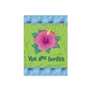  Tropical Bloom Party Invitations Case Pack 4