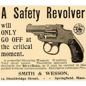   Safety Revolver Shooting Weapon   Original Print Ad