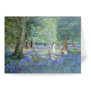  Bluebell Wood, 1908 by Robert Tyndall   Greeting Card 