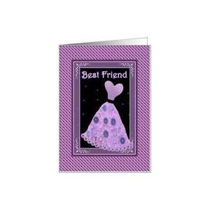 BEST FRIEND Bridesmaid   Purple Gown Card