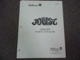Original Williams Joust Instruction Arcade Game Manual  