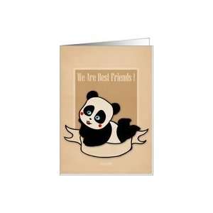 We are best friends cards, Panda vintage cards Card 
