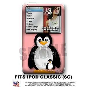  iPod Classic Skin   Penguins On Pink WraptorSkinz TM Kit 