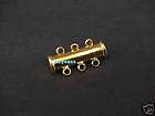 Finding Open Magnetic Clasps Gold Plated 10pcs 6 Hole  