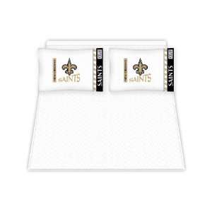   Micro Fiber Sheet Set   New Orleans Saints NFL /Color White Size Twin