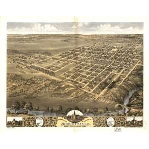   Shelbyville, Shelby County, Illinois 1869. Drawn by A. Ruger. Home