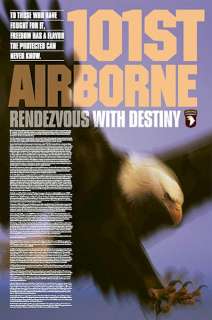 MILITARY POSTER ~ U.S. ARMY 101ST AIRBORNE WITH DESTINY  