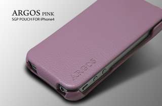 SGP Leather Case/Cover Argos Pink for Apple iPhone 4  