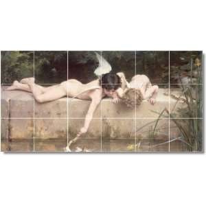  Emile Munier Angels Wall Tile Mural 26  18x36 using (18 