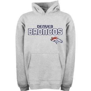  Denver Broncos Youth Grey Promo Hooded Sweatshirt Sports 