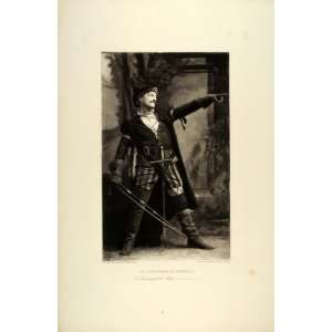  1887 Photogravure John Drew Jr. Actor Petrucio Taming of 