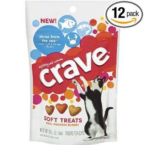 Crave Cat Treats Three from the Sea, Tuna, Crab and Shrimp, 2.1 Ounce 