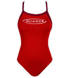 TYR Guard Women Swimsuit with Striping   Very Nice G3  