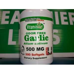   Free Garlic 500 mg 500 Softgels Allium Sativum