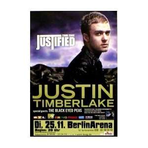  JUSTIN TIMBERLAKE Justified Tour Music Poster