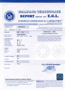 total depth 66 % table width 57 % egl certification