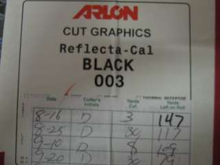 Arlon Reflective Black Vinyl 15 x 1yd perforated  
