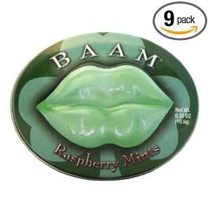 Baam Raspberry Mints, Clover Tin, 10.5 Grams (Pack of 9)