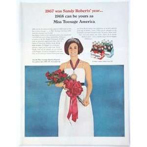  1967 Dr Pepper Miss Teenage America Print Ad