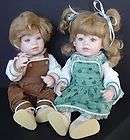 Boots Tyner 1987 Peaches & Patches Porcelain Boy & Girl Dolls
