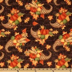  44 Wide Great Harvest Harvest Basket Brown Fabric By The 