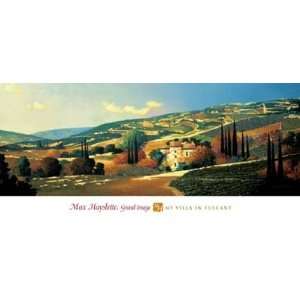  Max Hayslette My Villa In Tuscany 48x21.5 Poster Print 