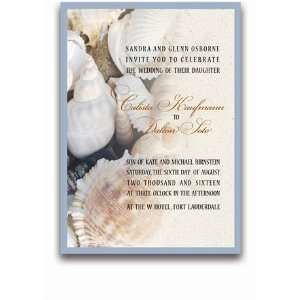    60 Rectangular Wedding Invitations   Shell Fortune