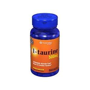  Taurine 500 mg. Tablets 500 mg. 50 Tablets Health 