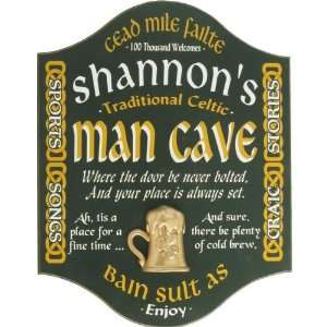  Personalized Man Cave Sign   Traditional Celtic Man Cave 