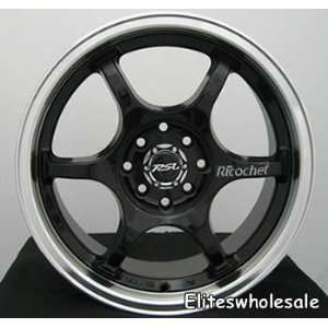  16x7 Black RSL Ricochet 5x100 5x4.5 Automotive