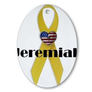  Military Backer Jeremiah (Yellow Ribbon) Oval Ornament 